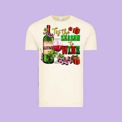 Tis The Season To Wine Vintage Tee Designed By Adodesignshop