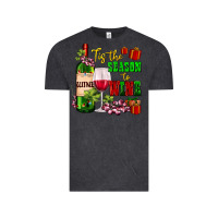 Vintage Black tis the season to wine Vintage Tee - AdoDesignShop