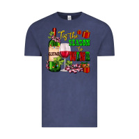 Vintage Denim tis the season to wine Vintage Tee - AdoDesignShop
