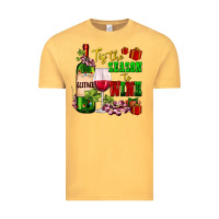 Vintage Mustard tis the season to wine Vintage Tee - AdoDesignShop