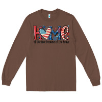Chestnut home of the free because of the brave Long Sleeve Tee - MaliasSmallBusiness
