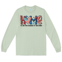 Matcha home of the free because of the brave Long Sleeve Tee - MaliasSmallBusiness
