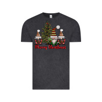 Vintage Black merry christmas with gnomes Vintage Tee - AdoDesignShop