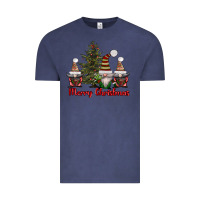 Vintage Denim merry christmas with gnomes Vintage Tee - AdoDesignShop