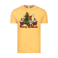 Vintage Mustard merry christmas with gnomes Vintage Tee - AdoDesignShop