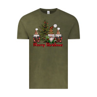 Vintage Olive merry christmas with gnomes Vintage Tee - AdoDesignShop