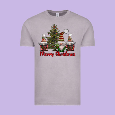 Merry Christmas With Gnomes Vintage Tee Designed By Adodesignshop