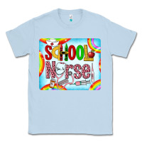 Dusty Blue Western School Nurse Classic Tee - LillyAllenDesigns