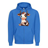 True Royal Baby Brown Cow Zipper Hoodie - MaliasSmallBusiness