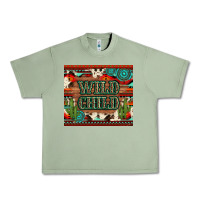 Oil Green wild chıld aztec gemstone and cactus Urban Heavy Tee - Artiststas