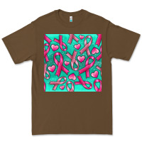 Cacao Cancer Ribbon with Heart Premium Tee - texasbilliewilder