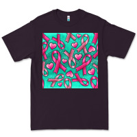 Plum Cancer Ribbon with Heart Premium Tee - texasbilliewilder