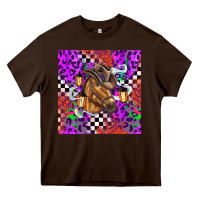 Chocolate Brown halloween horse Heavy Core Tee - BarkalooDesign