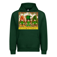 Forest Green St. Patrick's Day gnomies with leopard tumbler Urban Hoodie - HowdyJamesFarm