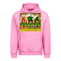Fuchsia Pink St. Patrick's Day gnomies with leopard tumbler Urban Hoodie - HowdyJamesFarm