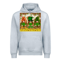 Heather Grey St. Patrick's Day gnomies with leopard tumbler Urban Hoodie - HowdyJamesFarm