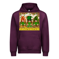 Mauve Wine St. Patrick's Day gnomies with leopard tumbler Urban Hoodie - HowdyJamesFarm