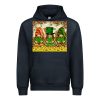 Navy St. Patrick's Day gnomies with leopard tumbler Urban Hoodie - HowdyJamesFarm