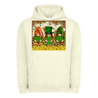Pigment Pistachio St. Patrick's Day gnomies with leopard tumbler Urban Hoodie - HowdyJamesFarm