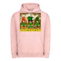 Pigment Salmon St. Patrick's Day gnomies with leopard tumbler Urban Hoodie - HowdyJamesFarm