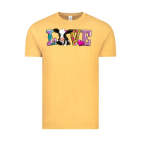 Vintage Mustard love with cow Vintage Tee - AdoDesignShop