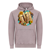 Cross With Bible And Sunflowers Vintage Hoodie | Teevron