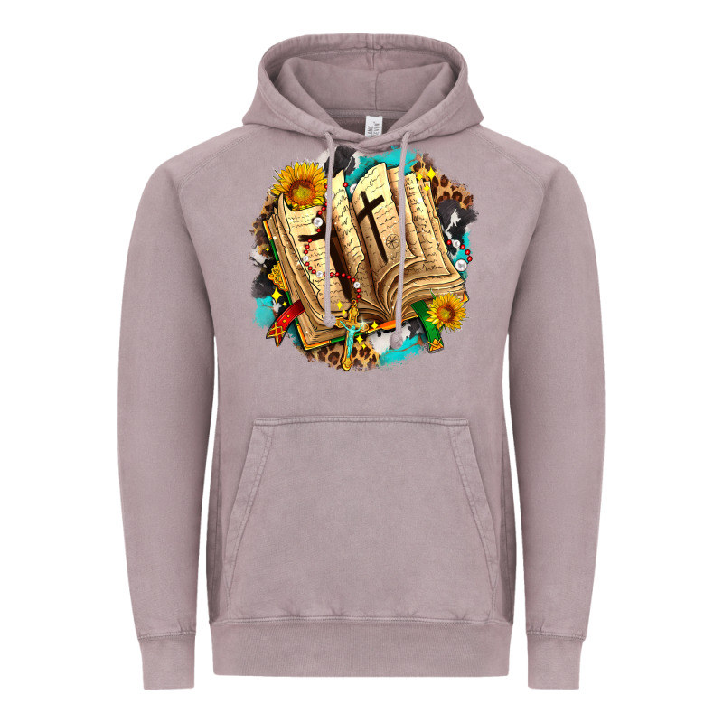 Cross With Bible And Sunflowers Vintage Hoodie by AdoDesignShop | Teevron