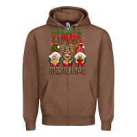 Chestnut Just a girl who loves Christmas Zipper Hoodie - NancyCooperArtShop