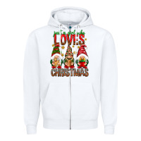 White Just a girl who loves Christmas Zipper Hoodie - NancyCooperArtShop