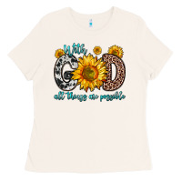 Bone with god all things are possible sunflower Ladies Tee - Zillion Design Studio