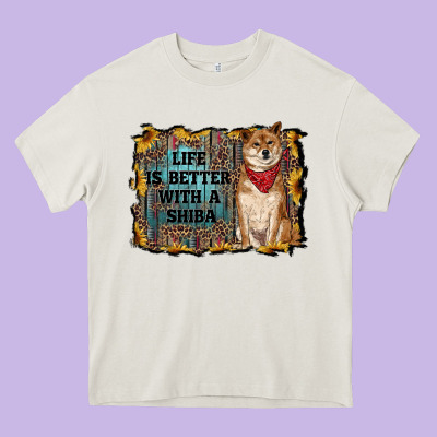 Life Is Better With A Shiba Heavy Core Tee Designed By Ranaportraitstore