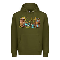 Army Green sunflower gemstone coffee Premium Hoodie - JahusDesignShop