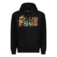 Black sunflower gemstone coffee Premium Hoodie - JahusDesignShop