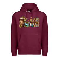 Burgundy sunflower gemstone coffee Premium Hoodie - JahusDesignShop