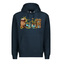 Navy sunflower gemstone coffee Premium Hoodie - JahusDesignShop
