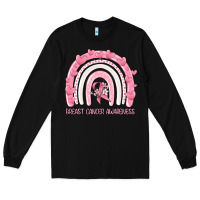 Black breast cancer  awareness rainbow Long Sleeve Tee - MaliasSmallBusiness