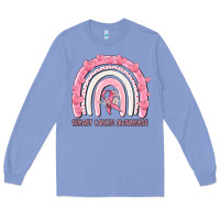 Colony Blue breast cancer  awareness rainbow Long Sleeve Tee - MaliasSmallBusiness