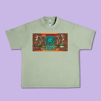 Mom Life License Plate Urban Heavy Tee Designed By Artiststas
