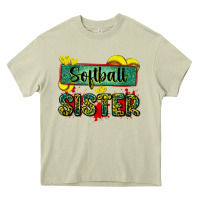 Mossy softball sister with leopard Heavy Core Tee - Zillion Design Studio