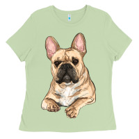 Matcha french bulldog sitting Ladies Tee - RanaPortraitStore