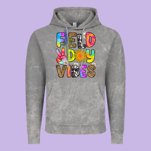 Field Day Vibes Vintage Hoodie Designed By Ranaportraitstore