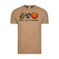 Vintage Coffee peace love basketball Vintage Tee - Artiststas