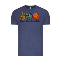 Vintage Denim peace love basketball Vintage Tee - Artiststas