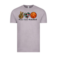 Vintage Zinc peace love basketball Vintage Tee - Artiststas