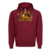 Burgundy Baby Jesus Joy To The World Zipper Hoodie - MaliasSmallBusiness