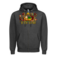 Charcoal Heather Baby Jesus Joy To The World Zipper Hoodie - MaliasSmallBusiness