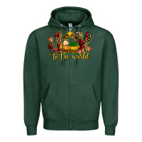 Sports Green Baby Jesus Joy To The World Zipper Hoodie - MaliasSmallBusiness