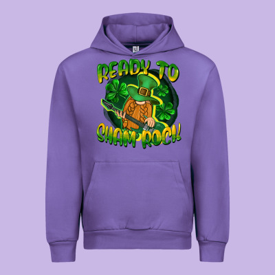 Ready To Sham Rock St. Patrick's Day Urban Hoodie Designed By Cowgirlartshop