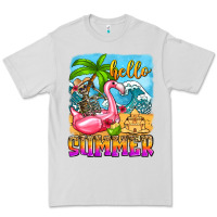 Dove Grey hello summer skeleton Premium Tee - Zillion Design Studio