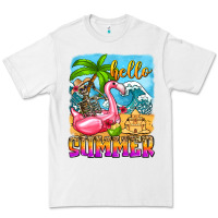 White hello summer skeleton Premium Tee - Zillion Design Studio